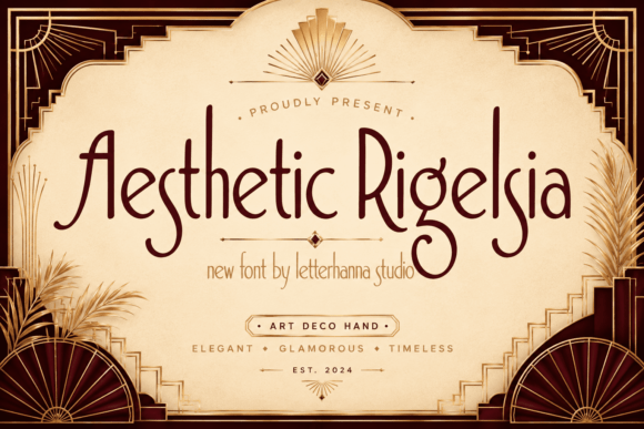 Aesthetic Rigelsia: The Art Deco Font for Unforgettable Branding