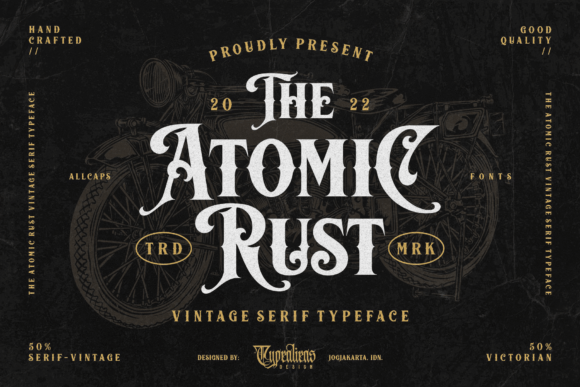 Atomic Rust: A Typeface for Bold, Vintage-Character Projects