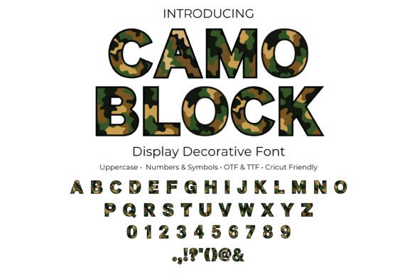 Camo Block: The Bold Typeface for Rugged Visual Identity