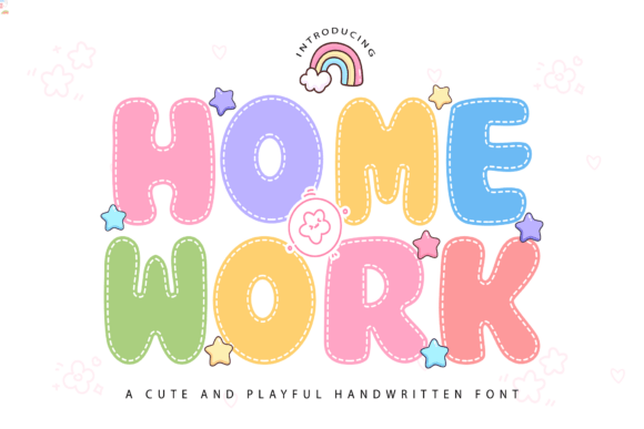 Cute Homework: Your Go-To Font for Playful, Kid-Friendly Designs