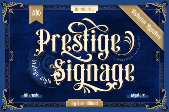 Prestige Signage: A Blackletter Font for Vintage Designs
