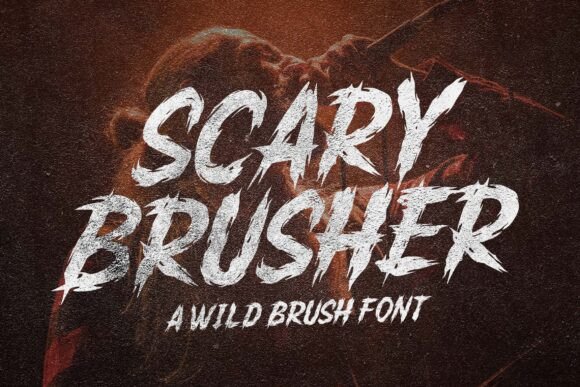 Scary Brusher: A Wild Brush Font for Bold Designs