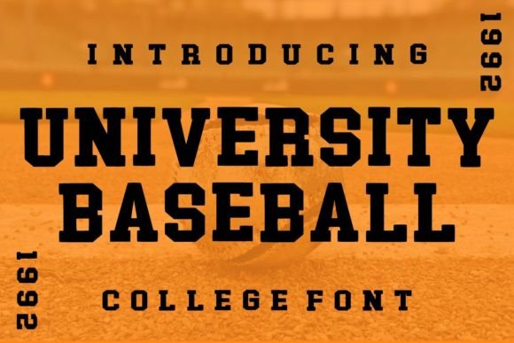 University Baseball: A Vintage Collage Display Typeface